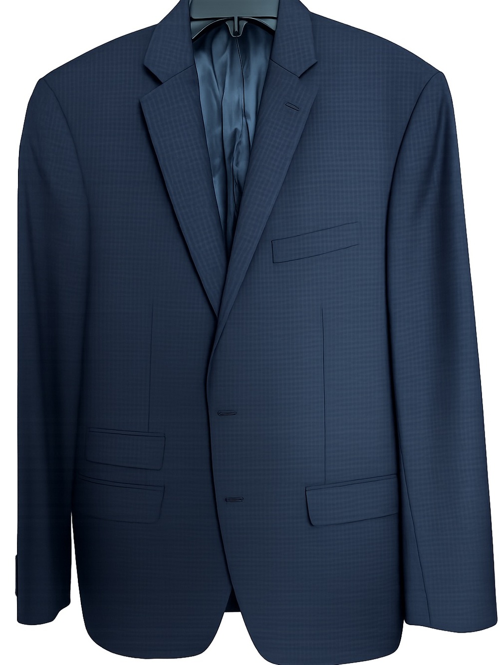 Calvin Klein Men's Navy Blue Classic Two-Button Suit Jacket